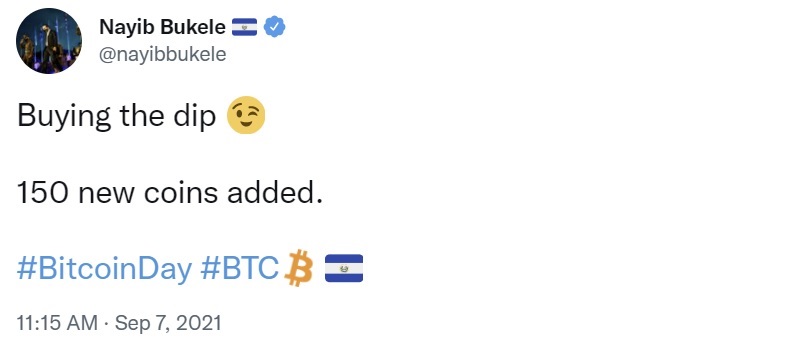 Ngày đầu tiên của Bitcoin với tư cách là đấu thầu hợp pháp: El Salvador mua đồng Dip, đồng BTC của quốc gia tăng trưởng - Tin Tức Bitcoin 2024