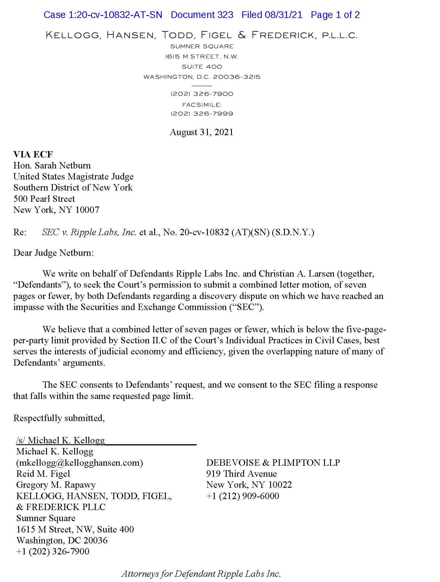 SEC có thể làm rõ cách họ đánh giá XRP là một bảo mật trong trường hợp Ripple không? - Tin Tức Bitcoin - Cập Nhật Tin Tức Coin Mới Nhất 24/7 2025 ripple-ask-sec-to-clear-how-buty-test-apply-to-transaction-in-xrp-over-the-last-8-years