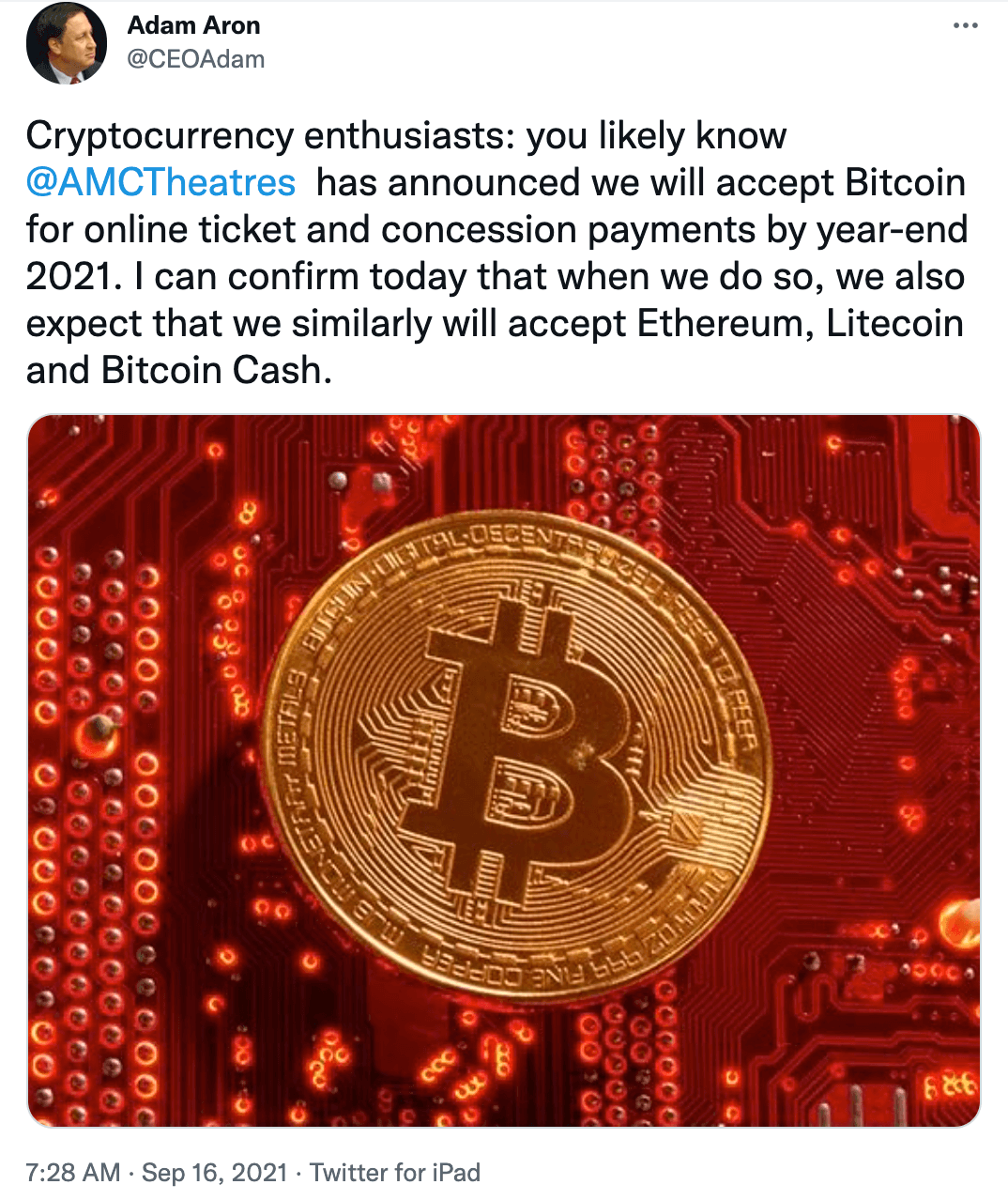 Chuỗi rạp chiếu phim lớn nhất Hoa Kỳ AMC Theatre không chỉ chấp nhận Bitcoin mà còn cả ETH, LTC và BCH - Tin Tức Bitcoin - Cập Nhật Tin Tức Coin Mới Nhất 24/7 2025 chuỗi rạp chiếu phim-amc-rạp-sẽ-chấp nhận-bitcoin-eth-ltc-and-bch lớn nhất của chúng tôi