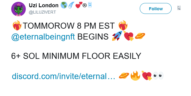 Giá NFT của Eternal Beings lao dốc sau khi rapper Lil Uzi xóa bài đăng quảng cáo trên Twitter - Tin Tức Bitcoin - Cập Nhật Tin Tức Coin Mới Nhất 24/7 2026 Giá NFT của Eternal Beings lao dốc sau khi rapper Lil Uzi xóa bài đăng quảng cáo trên Twitter - Tin Tức Bitcoin - Cập Nhật Tin Tức Coin Mới Nhất 24/7 2026