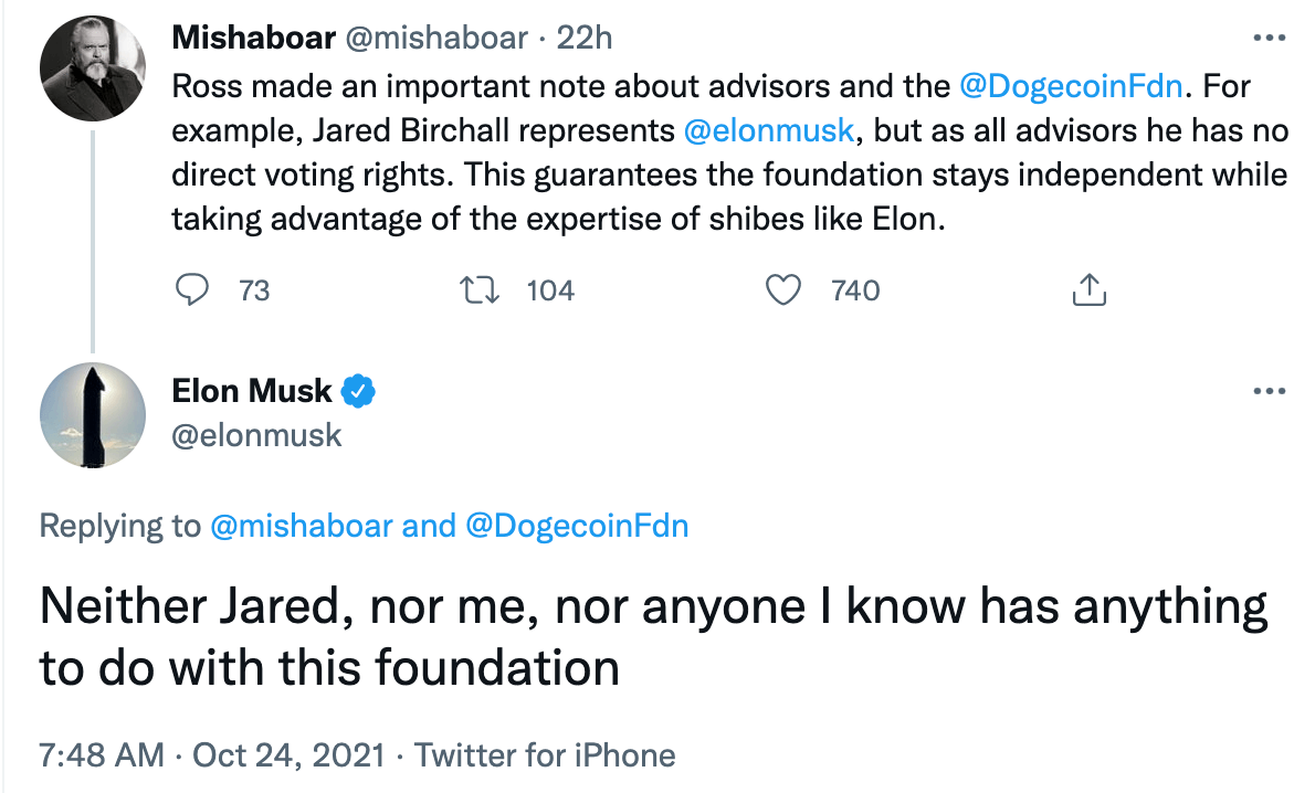 tesla-ceo-elon-musk-Confirm-his-Associate-jared-birchall-wasnt-related-in-dogecoin-Foundation