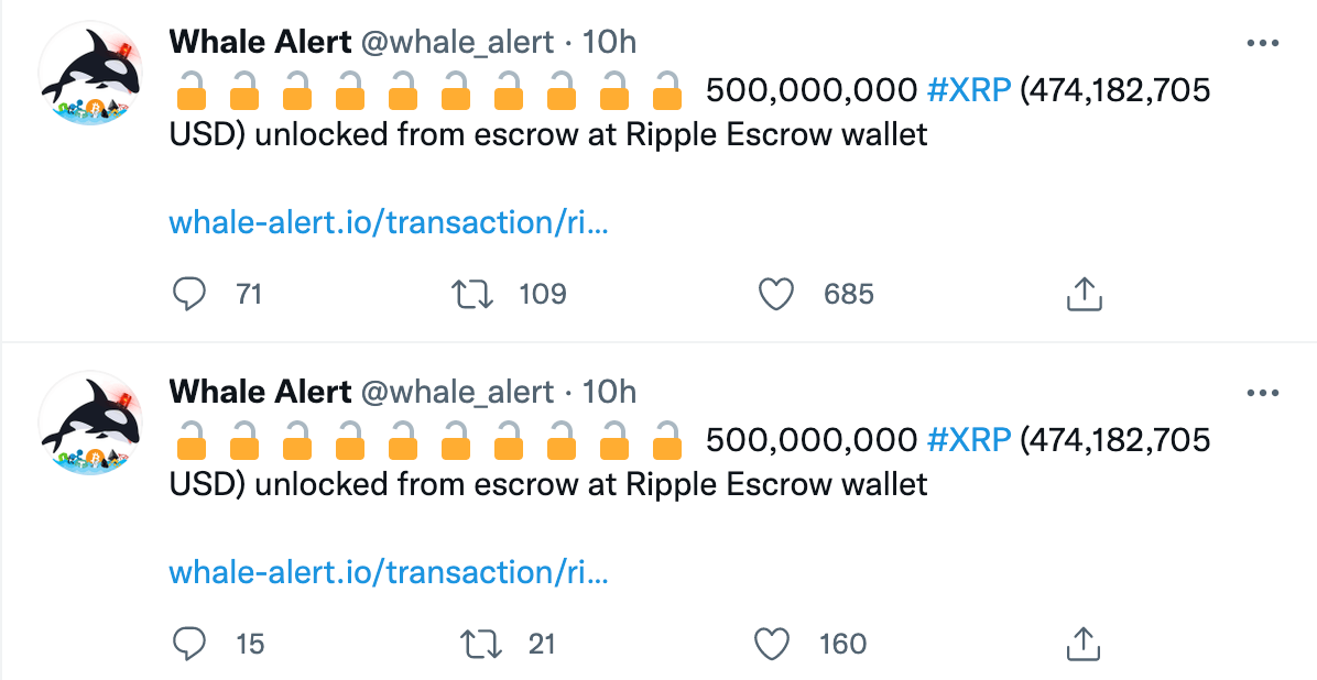 Ripple đã mở khóa một tỷ XRP khác trong khi vụ kiện pháp lý của SEC chống lại nó vẫn tiếp tục - Tin Tức Bitcoin - Cập Nhật Tin Tức Coin Mới Nhất 24/7 2025 ripple-has-unlock-another-tỷ-xrp-while-the-sec-legal-suit-against-it-continue