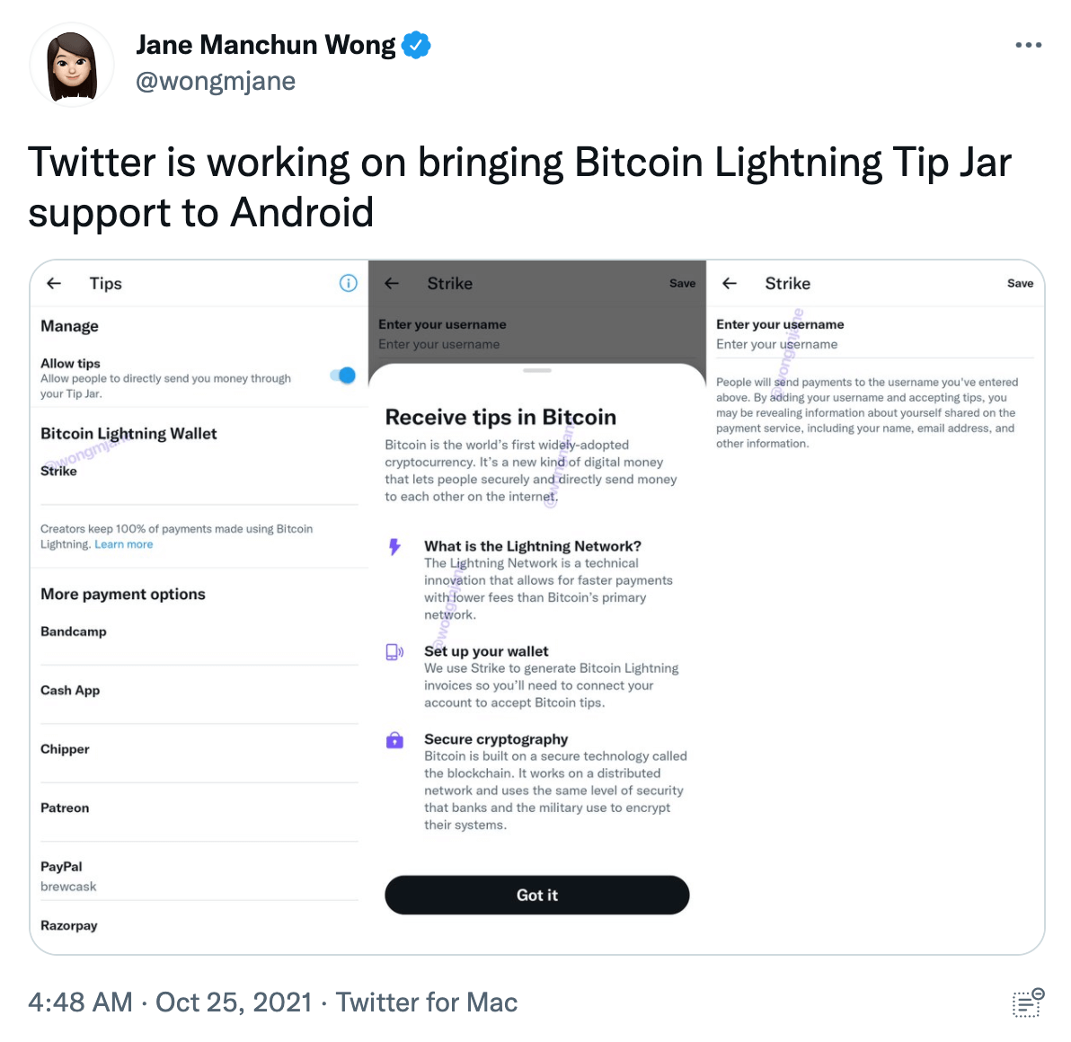 twitter-được cho là-chuẩn bị-ra-mắt-bitcoin-tipping-tính năng-trên-thiết-bị-android