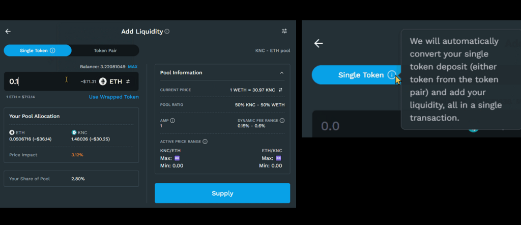 [Kyber Netwok] Thêm thanh khoản trên KyberDMM Pools với một khoản tiền gửi mã thông báo duy nhất - Tin Tức Bitcoin - Cập Nhật Tin Tức Coin Mới Nhất 24/7 2025