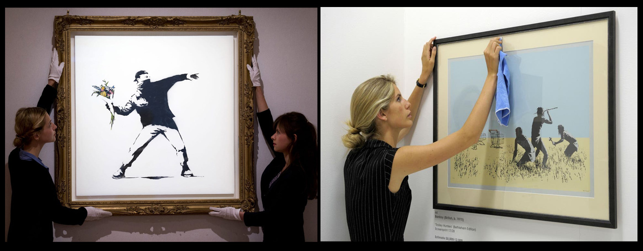 Sotheby's hạ gục chiếc búa bằng Ethereum trên 2 bức tranh Banksy mang tính biểu tượng