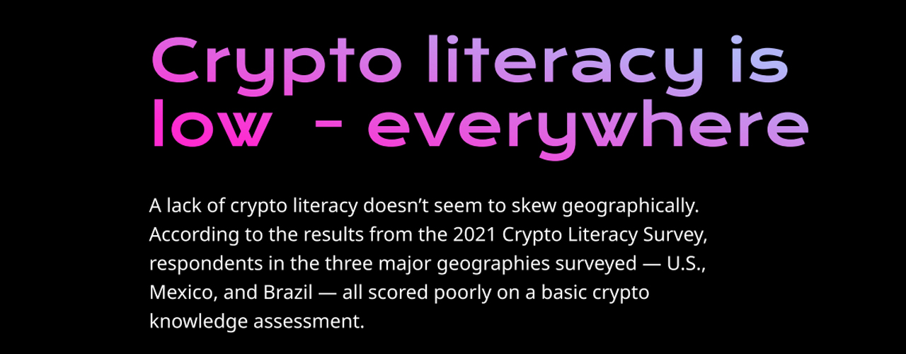Báo cáo về Crypto Literacy năm 2021 đề xuất 96% người Mỹ không hiểu được kiến ​​thức cơ bản về tiền điện tử