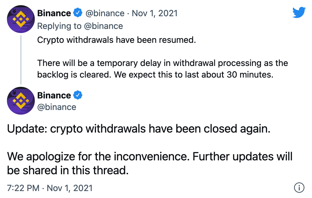 binance-had-disable-all-rút tiền-do-to-a-lớn-tồn đọng