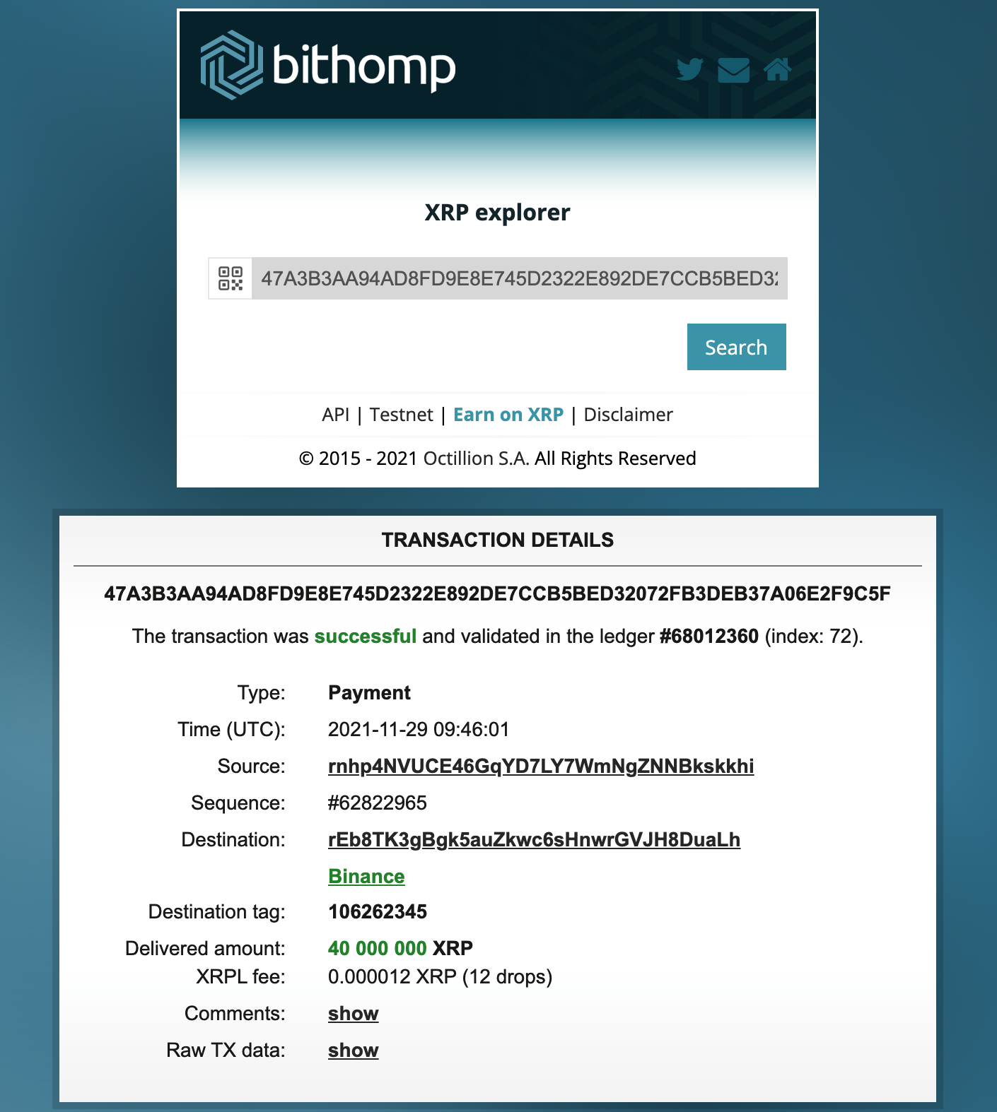 Một ví ẩn danh đã chuyển 40 triệu XRP sang ví do Binance sở hữu - Tin Tức Bitcoin - Cập Nhật Tin Tức Coin Mới Nhất 24/7 2025 an-nặc danh-ví-di-chuyển-40-triệu-xrp-to-a-wallet-own-by-binance