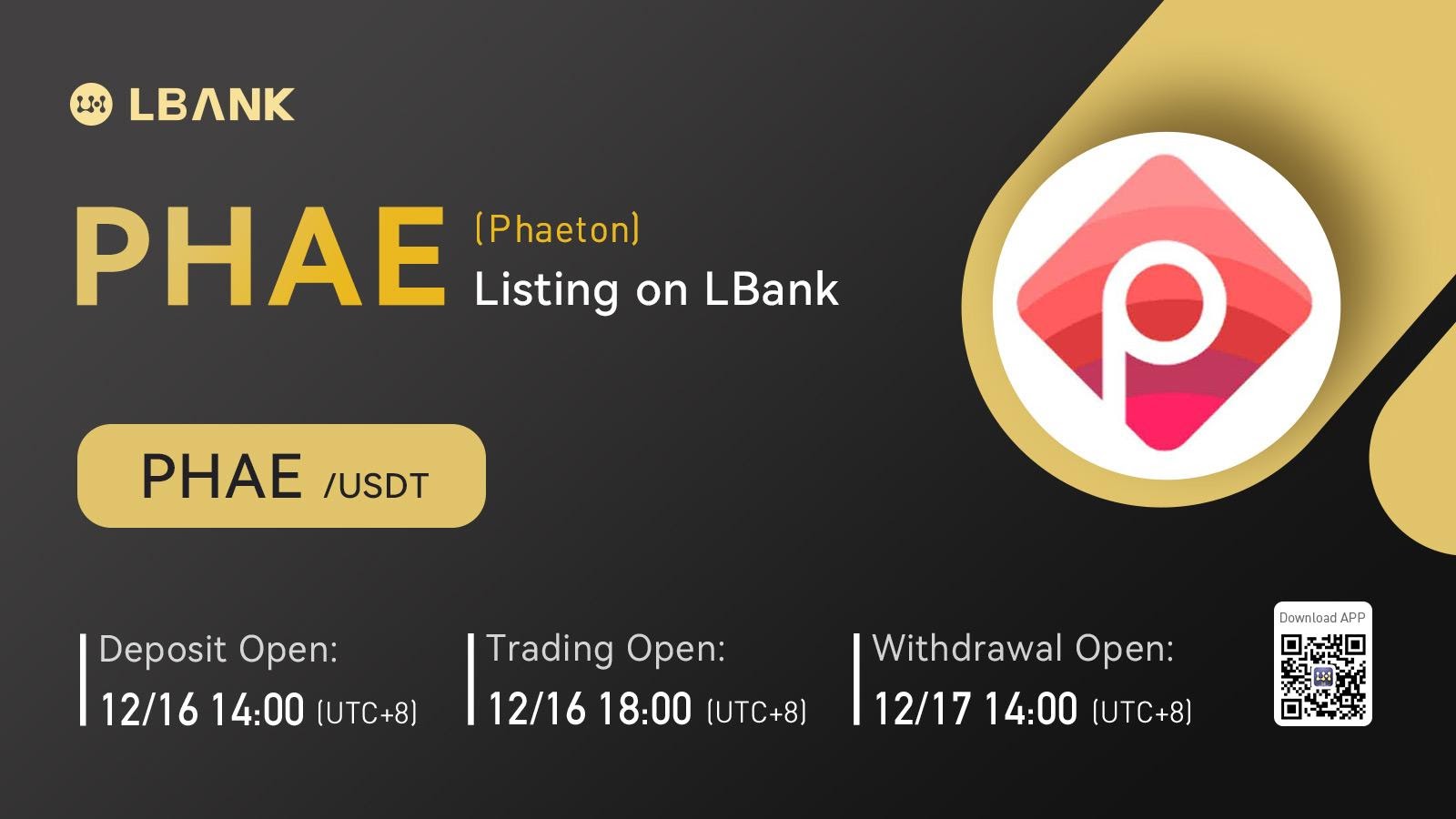 LBank Exchange sẽ niêm yết Phaeton (PHAE) vào ngày 16 tháng 12 năm 2021 - Tin Tức Bitcoin - Cập Nhật Tin Tức Coin Mới Nhất 24/7 2025 LBank Exchange sẽ niêm yết Phaeton (PHAE) vào ngày 16 tháng 12 năm 2021 - Tin Tức Bitcoin - Cập Nhật Tin Tức Coin Mới Nhất 24/7 2025