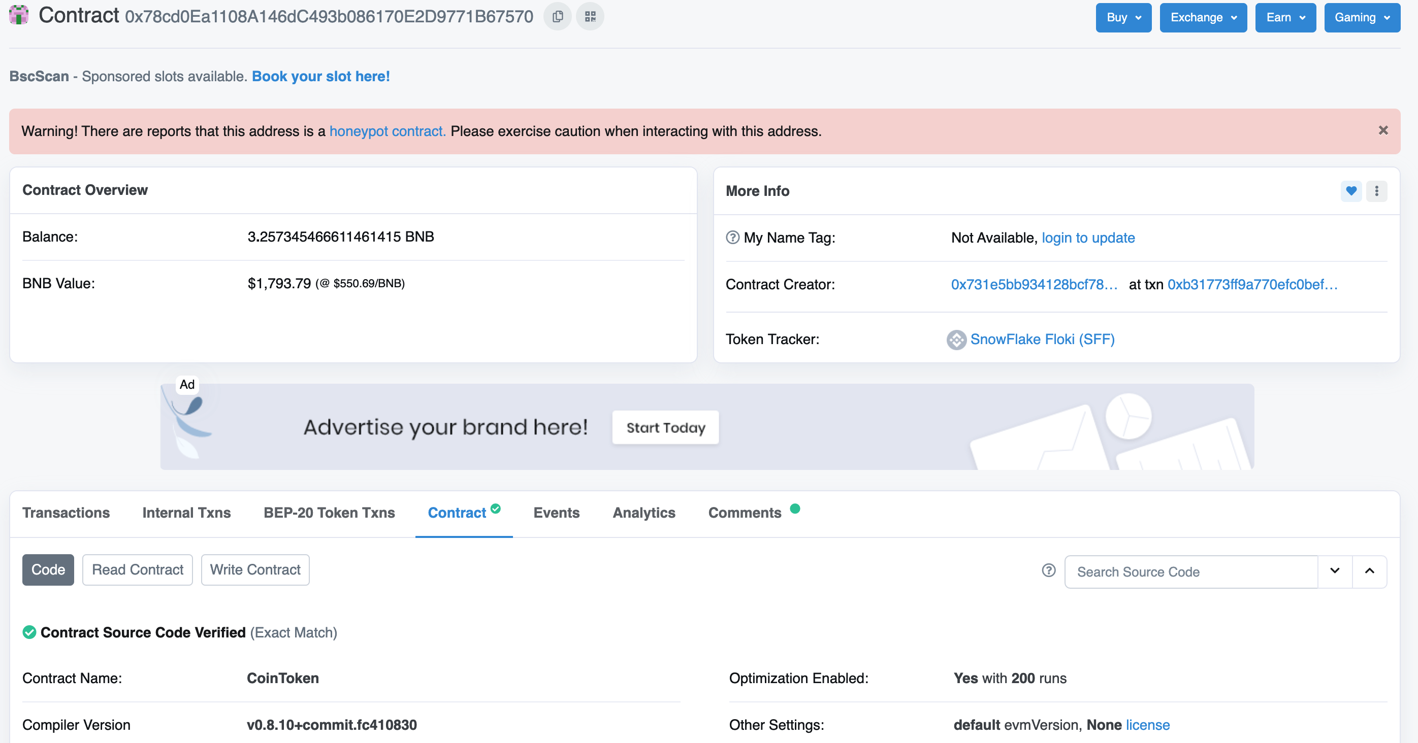 Snowflake Floki, một bản sao của đồng meme Floki Inu, là một trò lừa đảo honeypot - Tin Tức Bitcoin - Cập Nhật Tin Tức Coin Mới Nhất 24/7 2025 snowflake-floki-a-knock-off-of-floki-inu-meme-coin-is-a-honeypot-scam