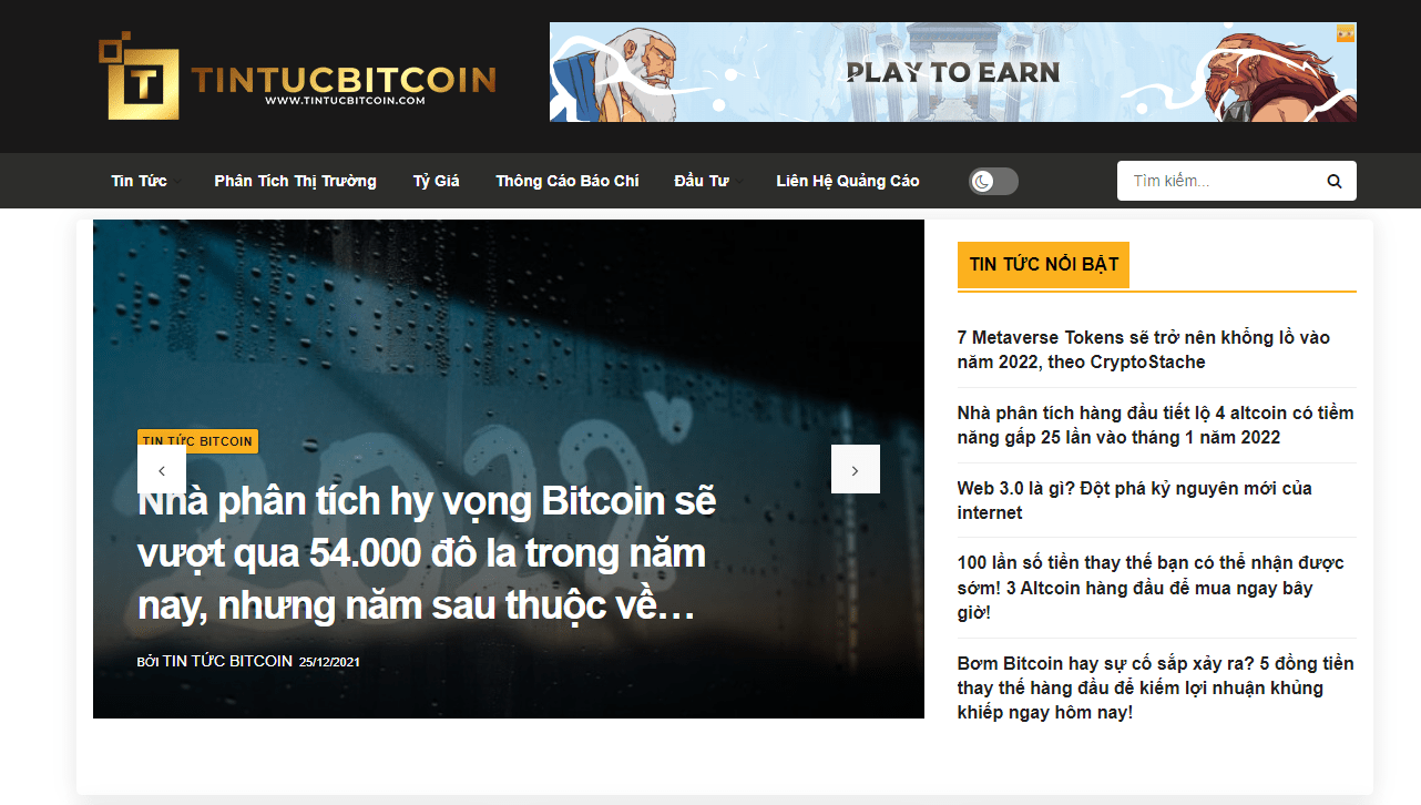 Tintucbitcoin trang bị những thông tin về thị trường Crypto