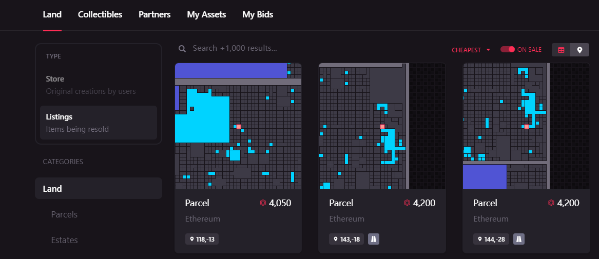 Tôi đã thử trở thành hàng xóm của một ngôi sao nhạc pop ở Decentraland. Đây là những gì tôi học được. - Tin Tức Bitcoin - Cập Nhật Tin Tức Coin Mới Nhất 24/7 2025 Decentraland lô LAND trên giao diện giá bán