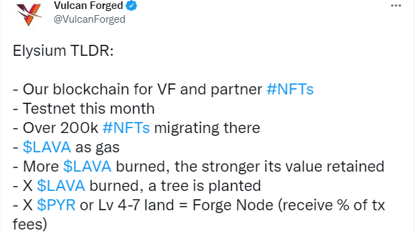 Vulcan Forged (PYR) tăng sau khi bán đất ảo và ra mắt mạng thử nghiệm Elysium - Tin Tức Bitcoin - Cập Nhật Tin Tức Coin Mới Nhất 24/7 2025 Vulcan Forged (PYR) tăng sau khi bán đất ảo và ra mắt mạng thử nghiệm Elysium - Tin Tức Bitcoin - Cập Nhật Tin Tức Coin Mới Nhất 24/7 2025
