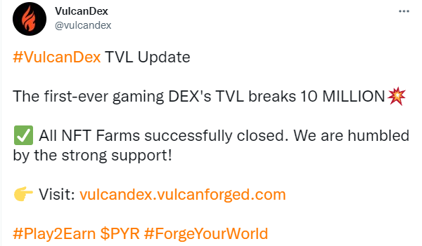 Vulcan Forged (PYR) tăng sau khi bán đất ảo và ra mắt mạng thử nghiệm Elysium - Tin Tức Bitcoin - Cập Nhật Tin Tức Coin Mới Nhất 24/7 2025 Vulcan Forged (PYR) tăng sau khi bán đất ảo và ra mắt mạng thử nghiệm Elysium - Tin Tức Bitcoin - Cập Nhật Tin Tức Coin Mới Nhất 24/7 2025