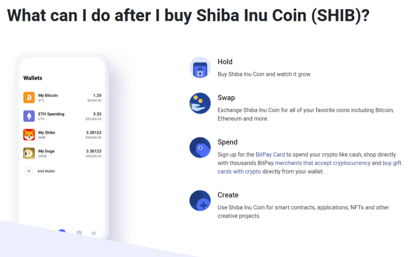 Shiba Inu SHIB trên BitPay