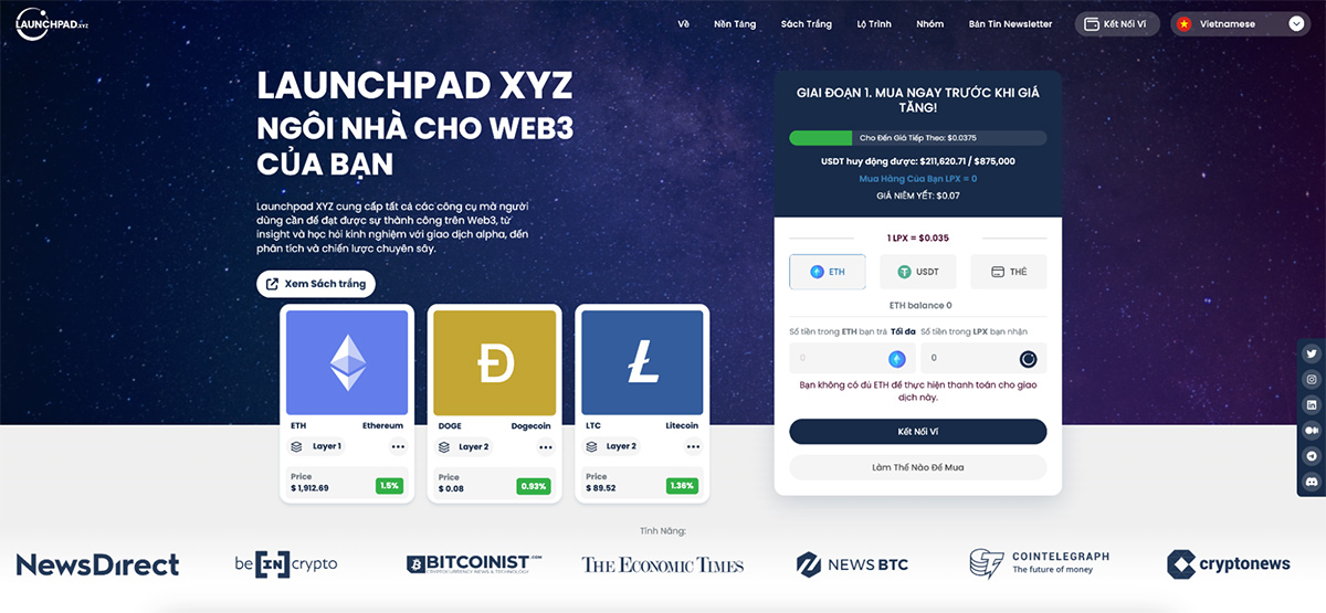 Launchpad – Tăng cường trải nghiệm tốt nhất về Web3