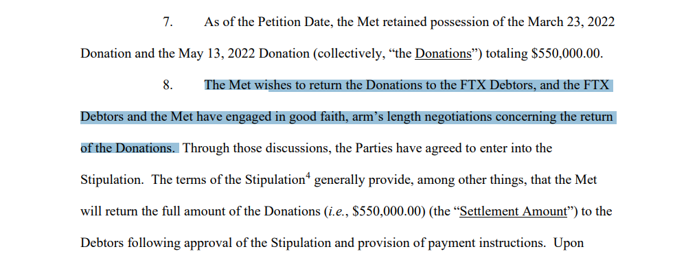 Bảo tàng Nghệ thuật Metropolitan trả lại 550K USD FTX quyên góp - Tin Tức Bitcoin 2024