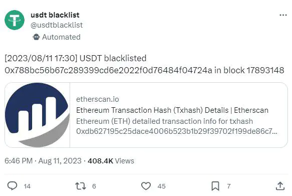 usdt blacklisting