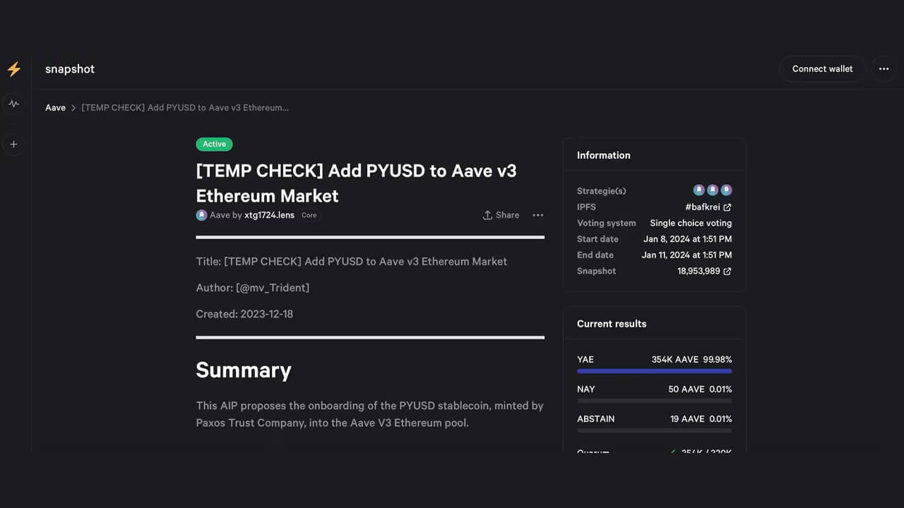 Cộng đồng Aave bỏ phiếu để tích hợp PYUSD - Tin Tức Bitcoin - Cập Nhật Tin Tức Coin Mới Nhất 24/7 2025 Cộng đồng Aave bỏ phiếu để tích hợp PYUSD - Tin Tức Bitcoin - Cập Nhật Tin Tức Coin Mới Nhất 24/7 2025