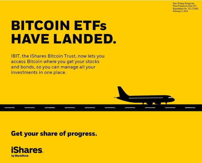 Quảng cáo iShares Bitcoin ETF mới nhất của BlackRock. Nguồn: Bitcoin ETF Adverts Archive
