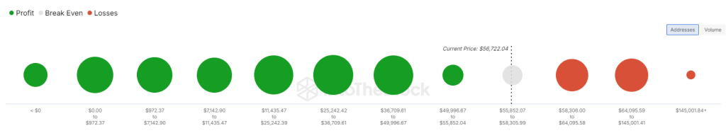 lợi nhuận và lỗ của nhà đầu tư Bitcoin