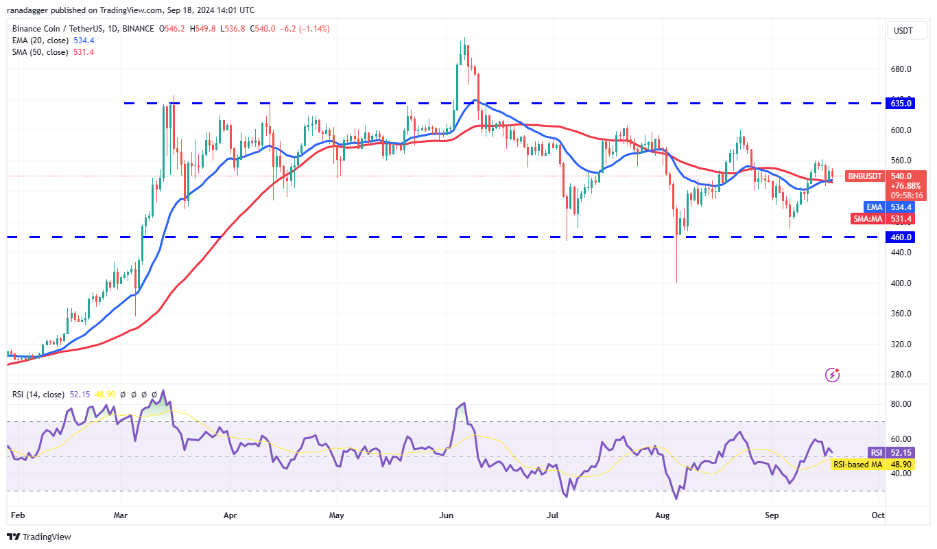 Phân tích giá 18/9: BTC, ETH, BNB, SOL, XRP, DOGE, TON, ADA, AVAX, SHIB - Tin Tức Bitcoin - Cập Nhật Tin Tức Coin Mới Nhất 24/7 2024