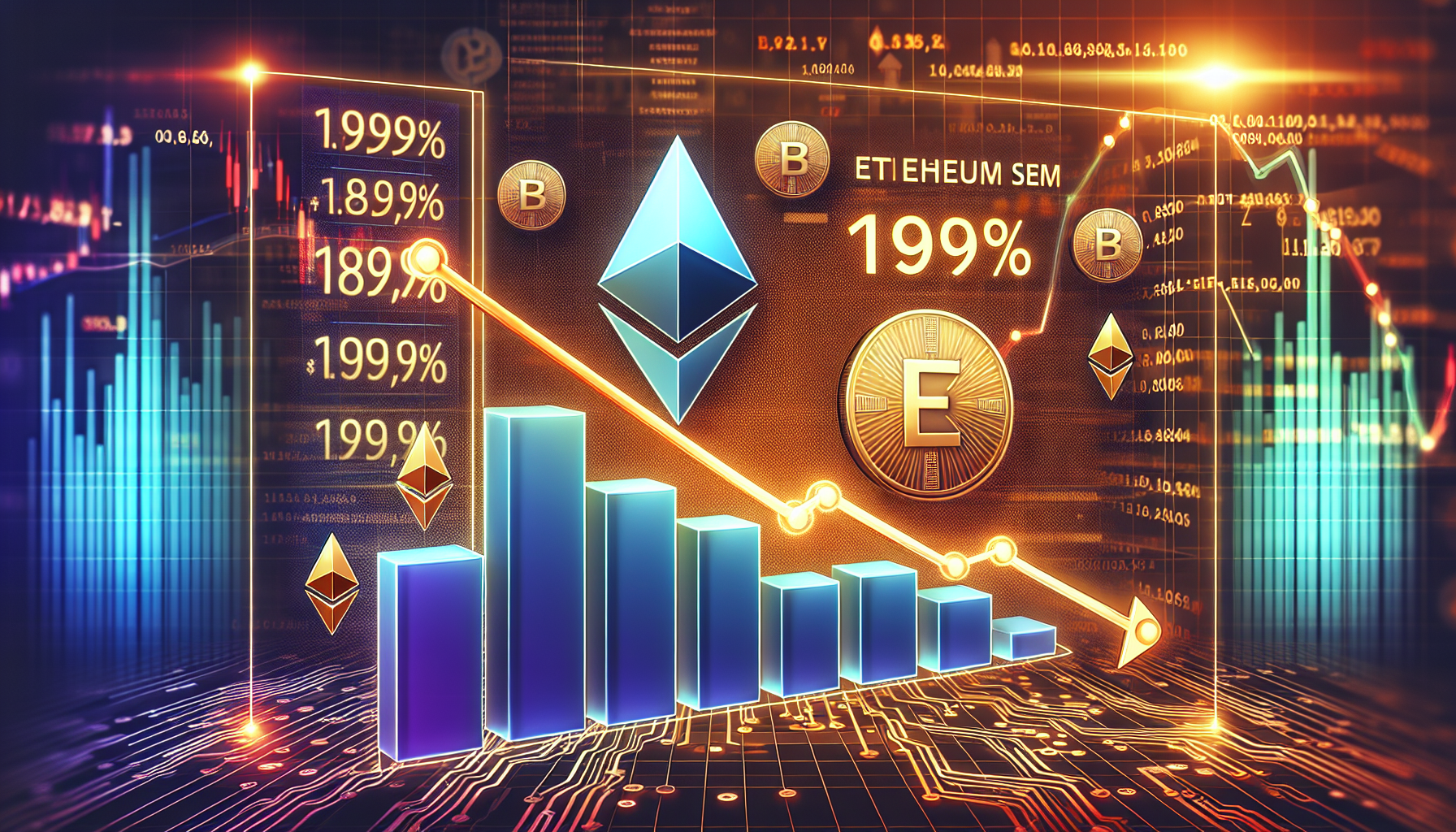 Giá trị Ethereum giảm sau 19% sụt giảm khối lượng DApp ETH