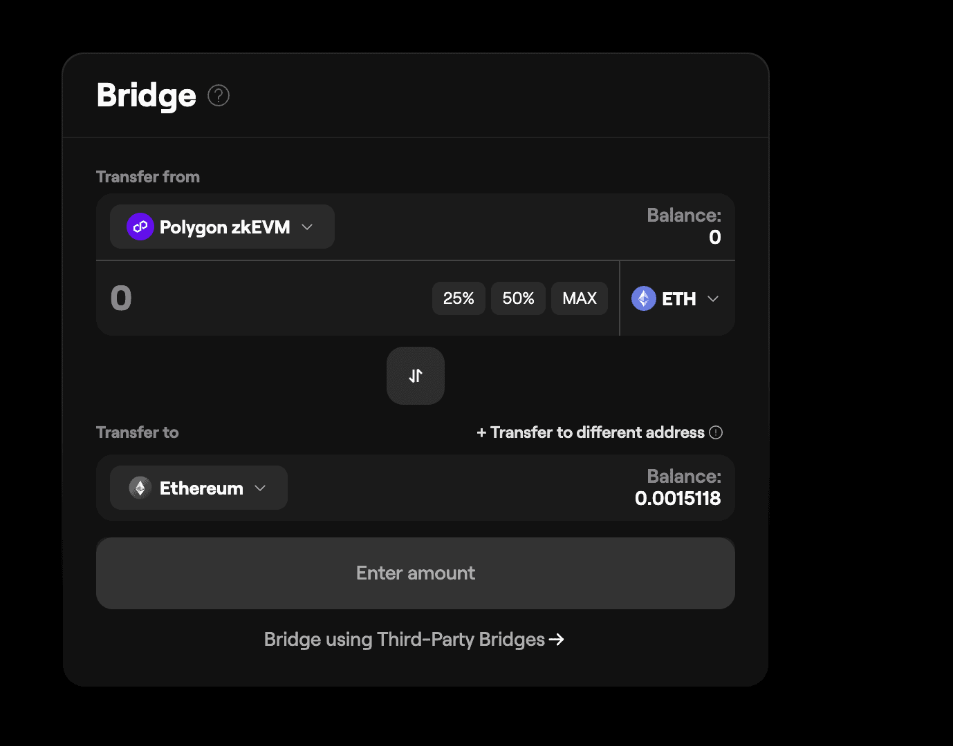 Bridging interface: Polygon Portal