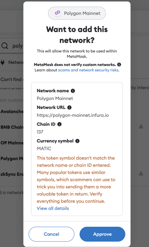 Di chuyển MATIC sang POL trên Polygon PoS: MetaMask