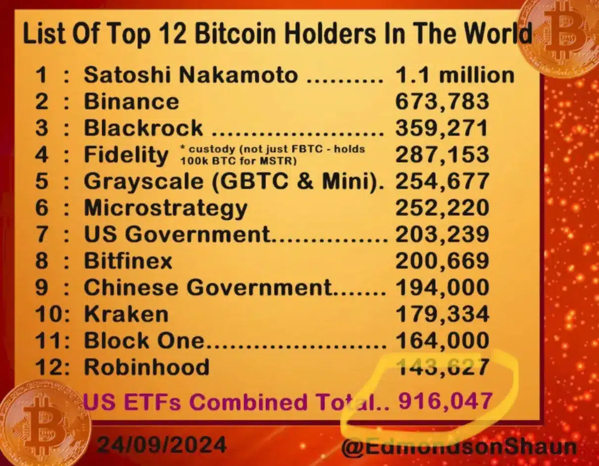 Vị trí của Satoshi Nakamoto có đang lung lay? - Tin Tức Bitcoin - Cập Nhật Tin Tức Coin Mới Nhất 24/7 2025 Top 12 BTC holders