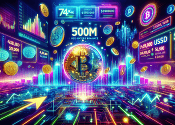 Lợi nhuận Bitcoin tiến gần 74K USD khi 500M USD vào Binance