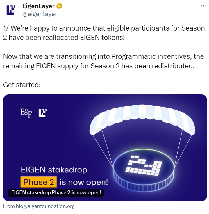 Tài khoản X của EigenLayer bị xâm nhập, phát tán link độc hại - Tin Tức Bitcoin - Cập Nhật Tin Tức Coin Mới Nhất 24/7 2025 Hackers, Airdrop, Scams, Hacks, Staking, EigenLayer