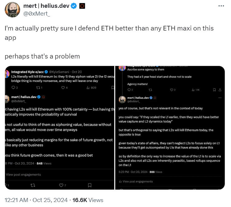 ETH rút lui sang SOL, xu hướng giảm gia tăng ồ ạt - Tin Tức Bitcoin - Cập Nhật Tin Tức Coin Mới Nhất 24/7 2025 Nguồn: Mert Mumtaz