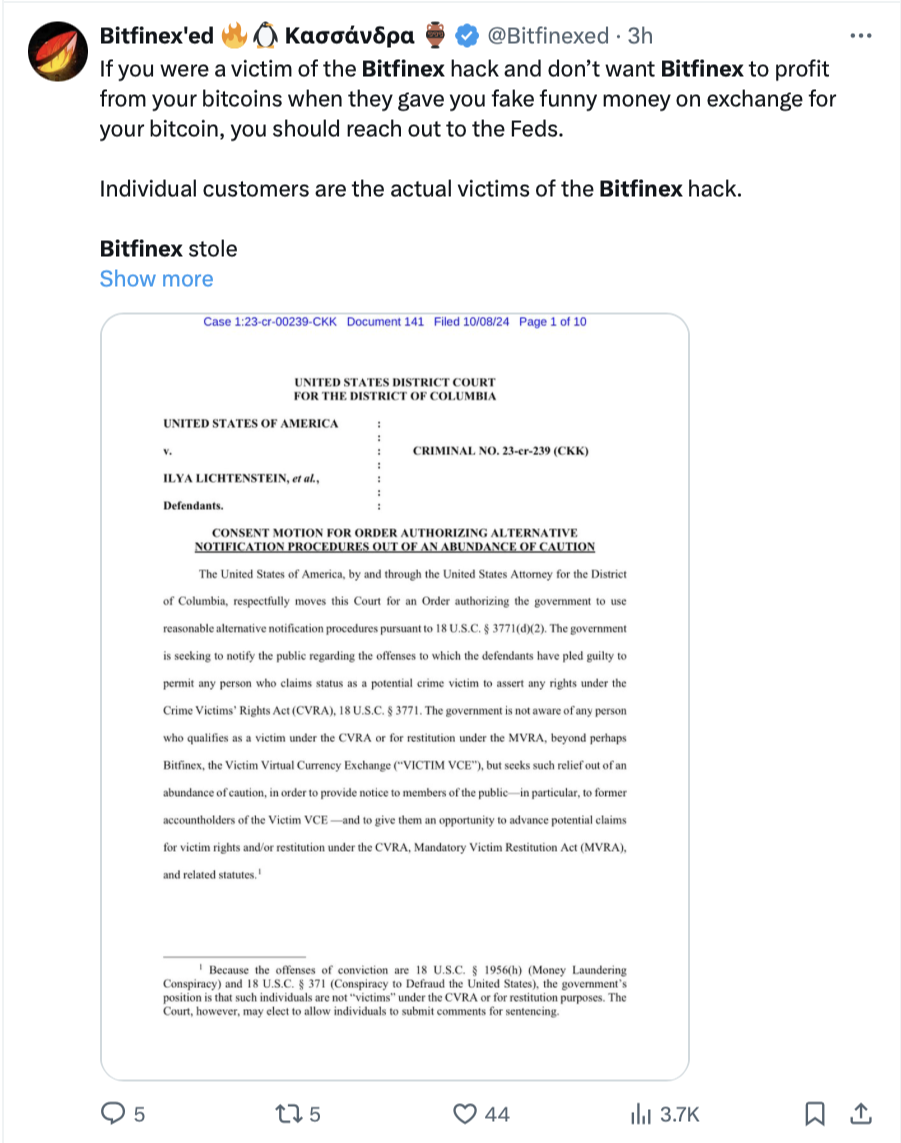 Bitfinex có thể được bồi thường vụ hack 2016? - Tin Tức Bitcoin - Cập Nhật Tin Tức Coin Mới Nhất 24/7 2025 Bitfinex có thể được bồi thường vụ hack 2016? - Tin Tức Bitcoin - Cập Nhật Tin Tức Coin Mới Nhất 24/7 2025