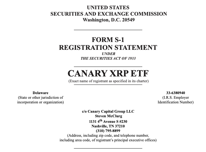 Canary Capital theo chân Bitwise nộp đơn cho ETF XRP giao ngay - Tin Tức Bitcoin - Cập Nhật Tin Tức Coin Mới Nhất 24/7 2025 ETF XRP của Canary sẽ giúp nhà đầu tư tiếp cận XRP. Nguồn: SEC