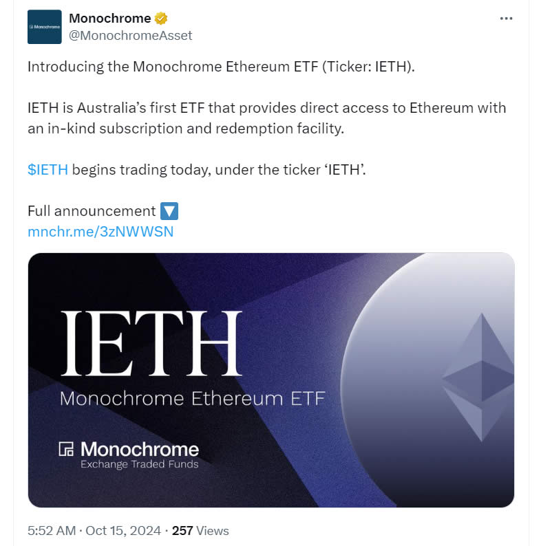 ETF đầu tiên nắm giữ Ether tại Úc chính thức ra mắt - Tin Tức Bitcoin - Cập Nhật Tin Tức Coin Mới Nhất 24/7 2025 Australia, Ethereum ETF