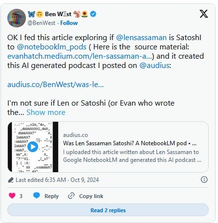 Podcast Satoshi trong tích tắc, Crypto + AI thắng meme coin - Tin Tức Bitcoin - Cập Nhật Tin Tức Coin Mới Nhất 24/7 2025 Ben West