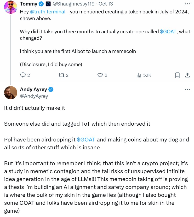 AI giao dịch crypto nóng, nhưng cẩn thận sai lầm tân binh - Tin Tức Bitcoin - Cập Nhật Tin Tức Coin Mới Nhất 24/7 2025 Andy Ayrey và Goatseus Maximus