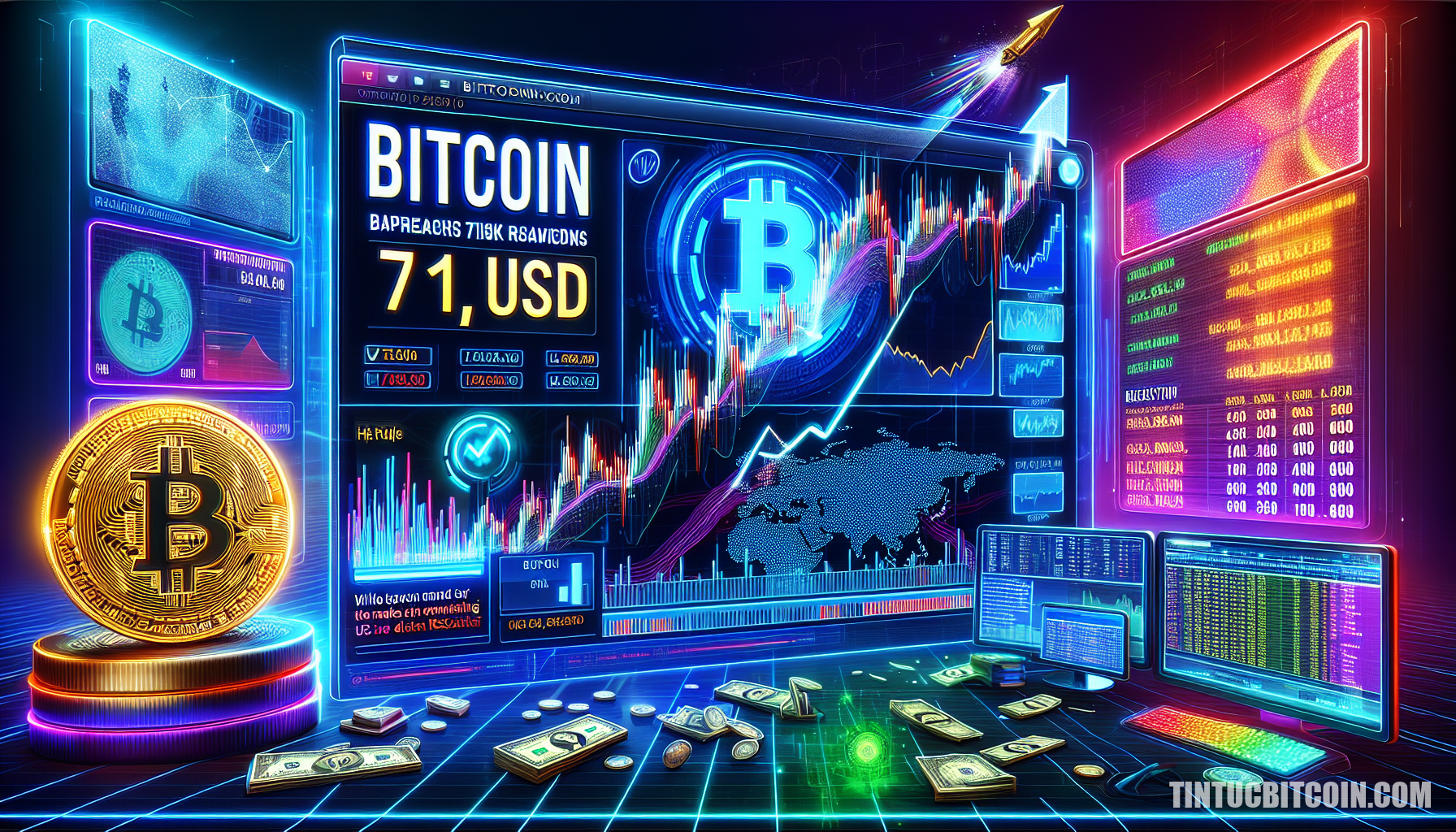 Bitcoin vượt 71K USD khi thị trường đợi kết quả bầu cử Mỹ