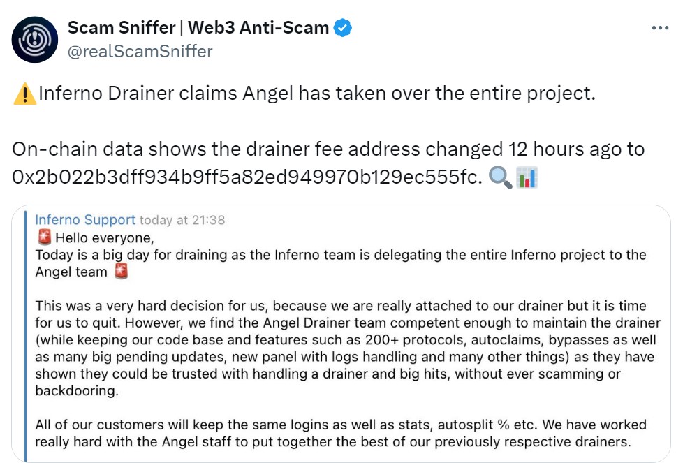 Crypto drainers nghỉ hưu khi điều tra viên áp sát - Tin Tức Bitcoin - Cập Nhật Tin Tức Coin Mới Nhất 24/7 2025 Crypto drainers nghỉ hưu khi điều tra viên áp sát - Tin Tức Bitcoin - Cập Nhật Tin Tức Coin Mới Nhất 24/7 2025