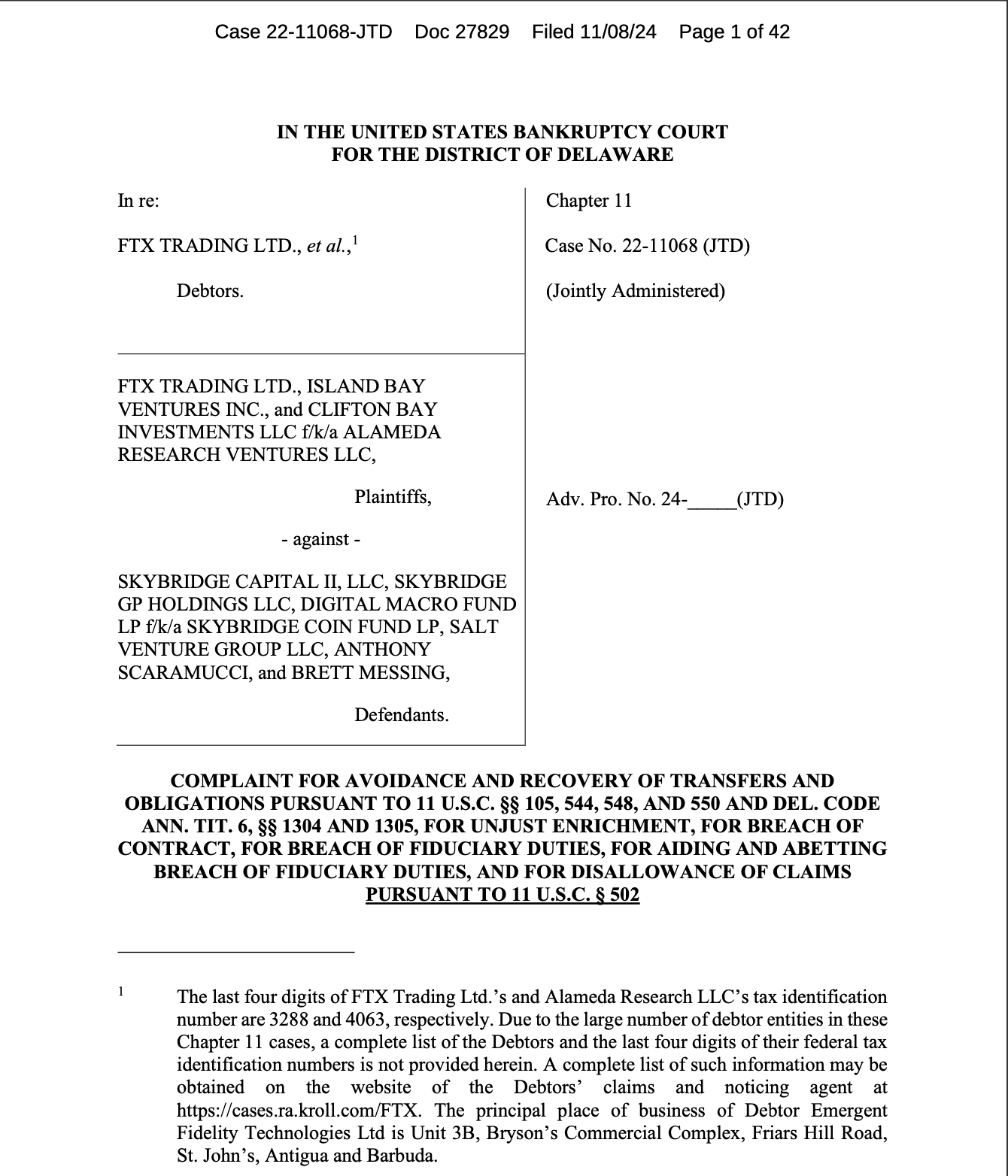 FTX kiện Anthony Scaramucci và SkyBridge Capital! - Tin Tức Bitcoin - Cập Nhật Tin Tức Coin Mới Nhất 24/7 2025 Pháp lý, FTX