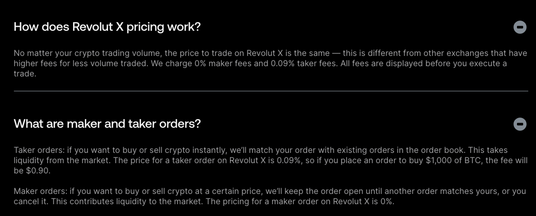 Revolut mở rộng sàn Tiền Điện Tử sang 30 thị trường châu Âu - Tin Tức Bitcoin - Cập Nhật Tin Tức Coin Mới Nhất 24/7 2025 Chi tiết giá của Revolut X. Nguồn: Revolut X