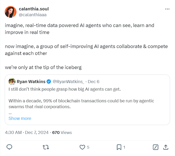 Mei tin chắc rằng các đại lý AI là trường hợp sử dụng không thể dừng lại cho giao dịch