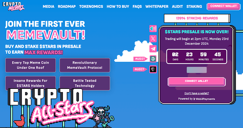 Presale Crypto All-Stars Gây Sốt: Huy Động 26 Triệu USD, $STARS Chính Thức Lên Sàn Vào Thứ Hai Ngày 23 Tháng 12 - Tin Tức Bitcoin - Cập Nhật Tin Tức Coin Mới Nhất 24/7 2025 $STARS – Cơ Hội Lớn Trước Thềm 2025