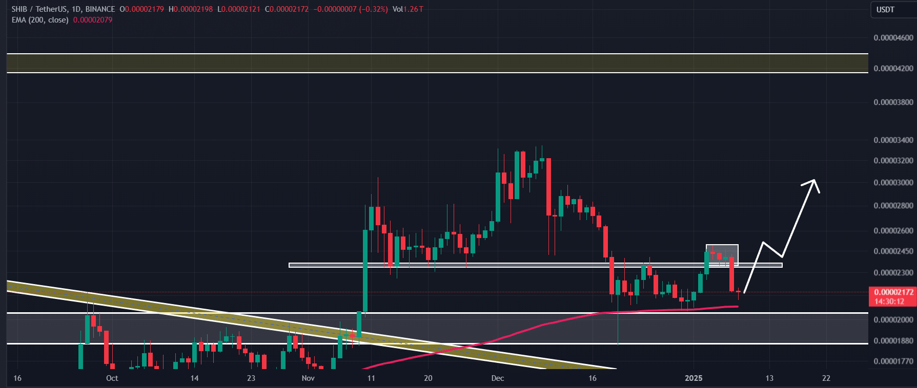 Cá voi đẩy 195,1 triệu USD: SHIB sẽ tăng giá mạnh mẽ? - Tin Tức Bitcoin - Cập Nhật Tin Tức Coin Mới Nhất 24/7 2025 Shiba Inu (SHIB) technical analysis
