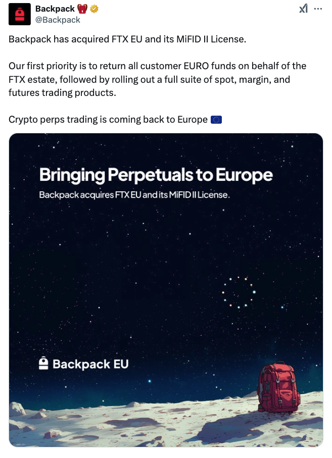 FTX chưa được tòa phê duyệt thương vụ Backpack tại EU - Tin Tức Bitcoin - Cập Nhật Tin Tức Coin Mới Nhất 24/7 2025