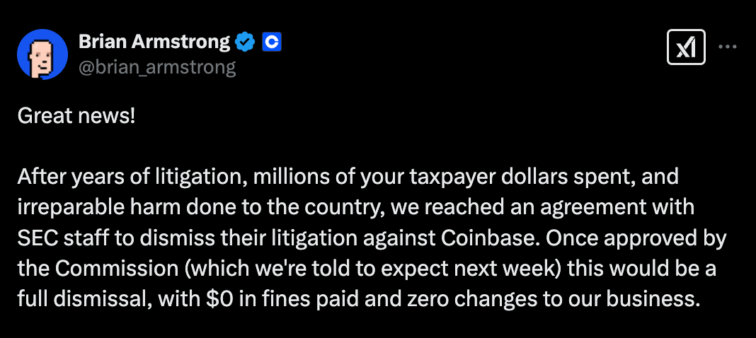 SEC Hủy Kiện Coinbase