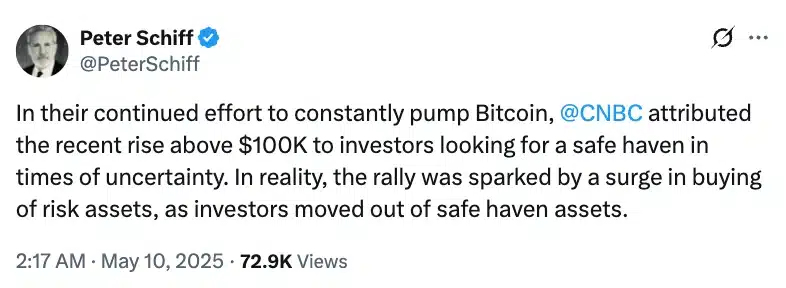 Bitcoin có thể chững tại 150K USD – Michael Saylor lý giải - Tin Tức Bitcoin - Cập Nhật Tin Tức Coin Mới Nhất 24/7 2025 Peter Schiff on BTC