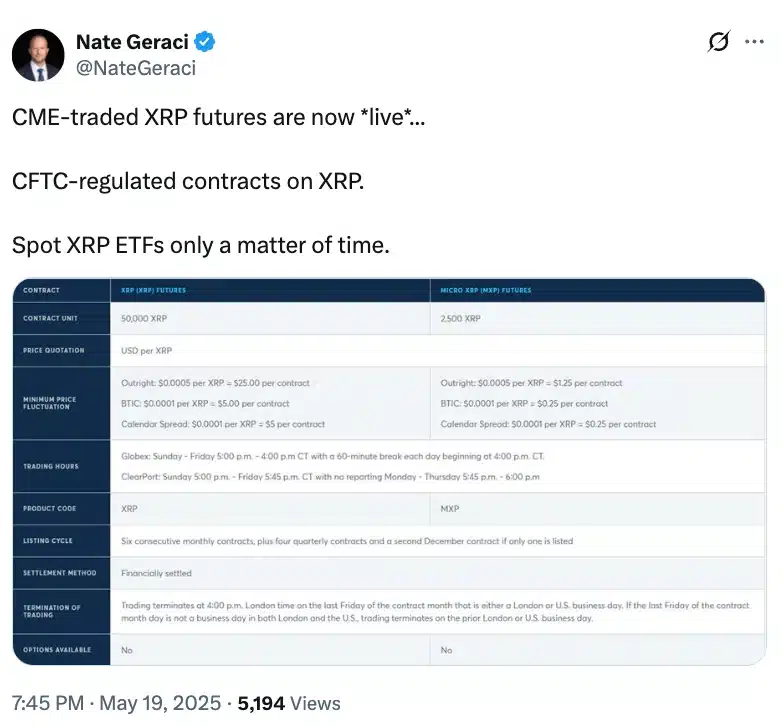 Ripple XRP: Sắp Ra Mắt Quỹ Spot ETF? Chỉ Còn Nhanh! - Tin Tức Bitcoin - Cập Nhật Tin Tức Coin Mới Nhất 24/7 2025 Nate Geraci on XRP ETF
