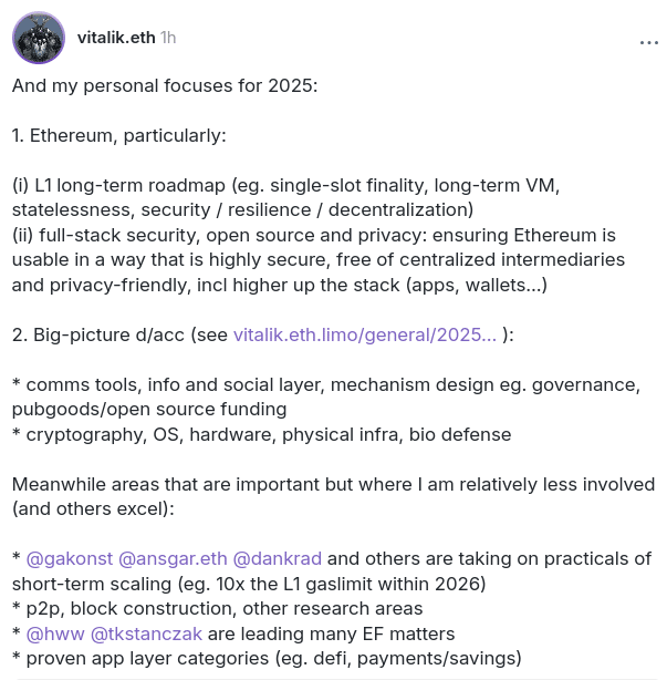 Vitalik công bố mục tiêu 2025, Ethereum 1,9K USD sẽ ra sao? - Tin Tức Bitcoin - Cập Nhật Tin Tức Coin Mới Nhất 24/7 2025 Ethereum Buterin